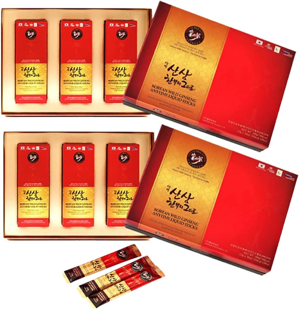 Koreansk Wild Ginseng Anytime Væske 30 Stick 2 Set- 2 Måneders Tilgang