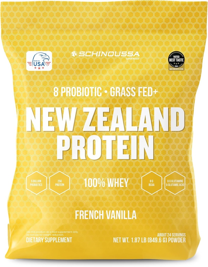 Probiotisk Whey Protein Powder • 124; Grass- Fed • 124; Vanilla • 124; 2 lb • 124; Gut Health & immunsupport • 124; 8 Probiotisk Strops • 124; Protein til muskel Inddrivelse & fordøjelsessygdomme