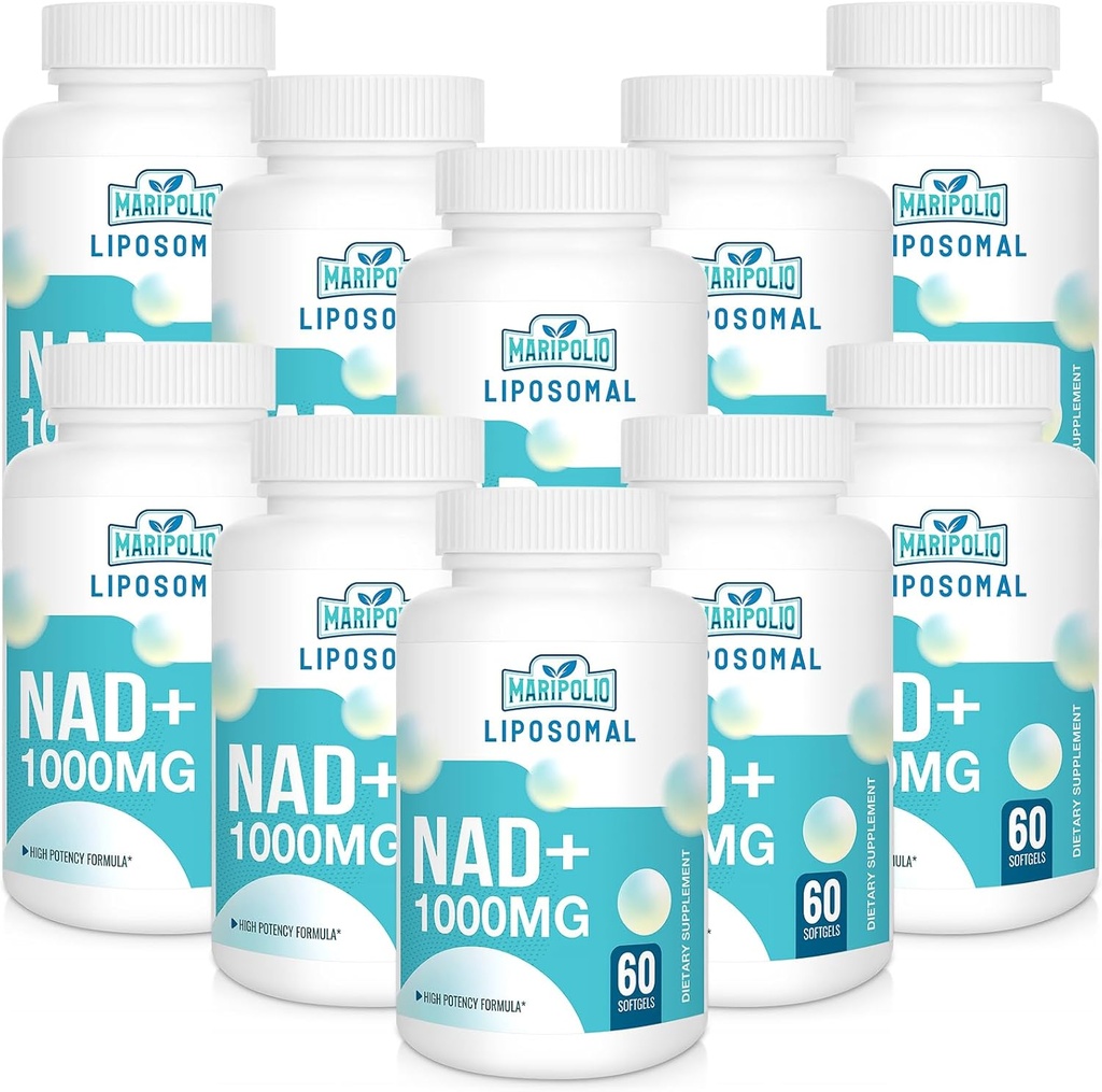 Liposomal NAD + Supplement 1000 mg * 124; Højeste NAD Pontecy * 124; Max Absorption * 124; Pure NAD Supplement * 124; Energi og DNA reparation, Aging Defense, Brain Function * 124; 600 Softgels