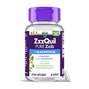 ZzzQuil Pure Zzzs, + Magnesiumkapsler, L- Theanin og Magnesium, Sleep Aid, 4- in-1 Magnesium: Citrat, Bisglycinat, Oxide og Carbonat, Sleep Aid til voksne, 90 Sleep Capsules