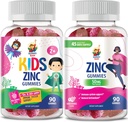 Zinkgummier til voksne og zinkgummier til børn. Zink tyggetøj til immunforsvar - kraftfuld naturlige antioxidant ikke-GMO supplement til børn mænd kvinder voksne