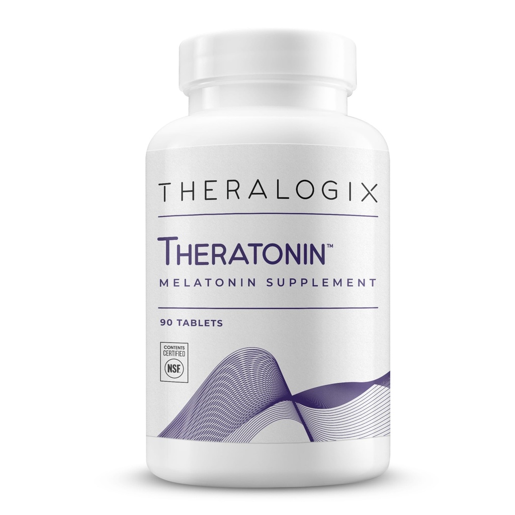 Theralogix Theratonin Melatonin Supplement - 90- Day Supply - Sleep Support Supplement - Melatonin to Aid a Good Night 's Sleep - Support for Women to Support Fertility - NSF Certified - 90 tabletter