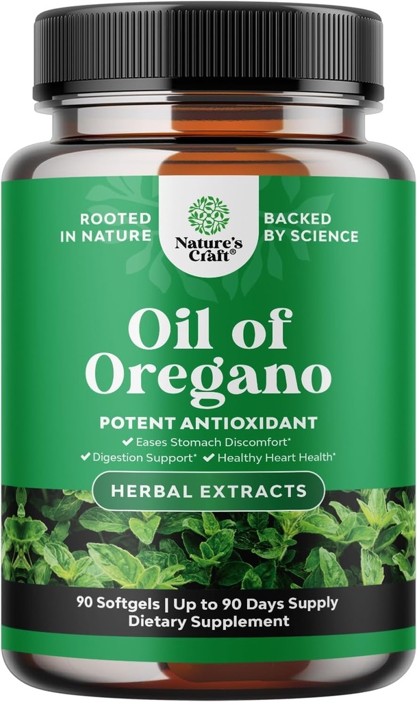 Wild Oil of Oregano Softels - Gentle Detox for immunforsvar - Koncentreret Oregano Oil Softels med Carvacrol 70% - Eases fordøjelse, Gut Balance & Cleanse Body - Trusted Herbal Kosttilskud - 90 Ct