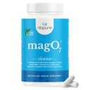 nbpure MagO7 - Natural Colon Cleanse & Detox - Lejlighedsvis Forstoppelse Relief, Afføringsmiddel, & Bloating Support for Mænd & Kvinder - Ozonated Magnesium Oxide, 180 Kapsler
