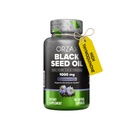 ORZAX Black Seed Oil Cold Pressed 100% Pure Measures 124; Non- GMO - Rich in Omega 3 6 9 & Thymoquinone Measures 124; Black Cumin Nigella Sativa Oil for immunforsvar, hår, hud, ansigt (1000 mg - 90 Softgel Capsules)