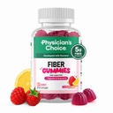 Lægens valg Fiber Gummies for fordøjelse og regelmæssighed - Raspberry Lemon Flavor - Ingen Sukker Tilføjet & Vegan - Natural Chicory Root Prebiotic Fiber - Daglig Gummy for voksne, Kvinder & Mænd - 60CT