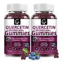 (2 Pack) Quercetin Gummies - Quercetin med bromelain 2378mg - Blend with Elderberry, Echinacea Purpurea Extract, Zink, C-vitamin, D3, K2, Complex supports immunforsvar, cardiovaskulære & respiratoriske funktion