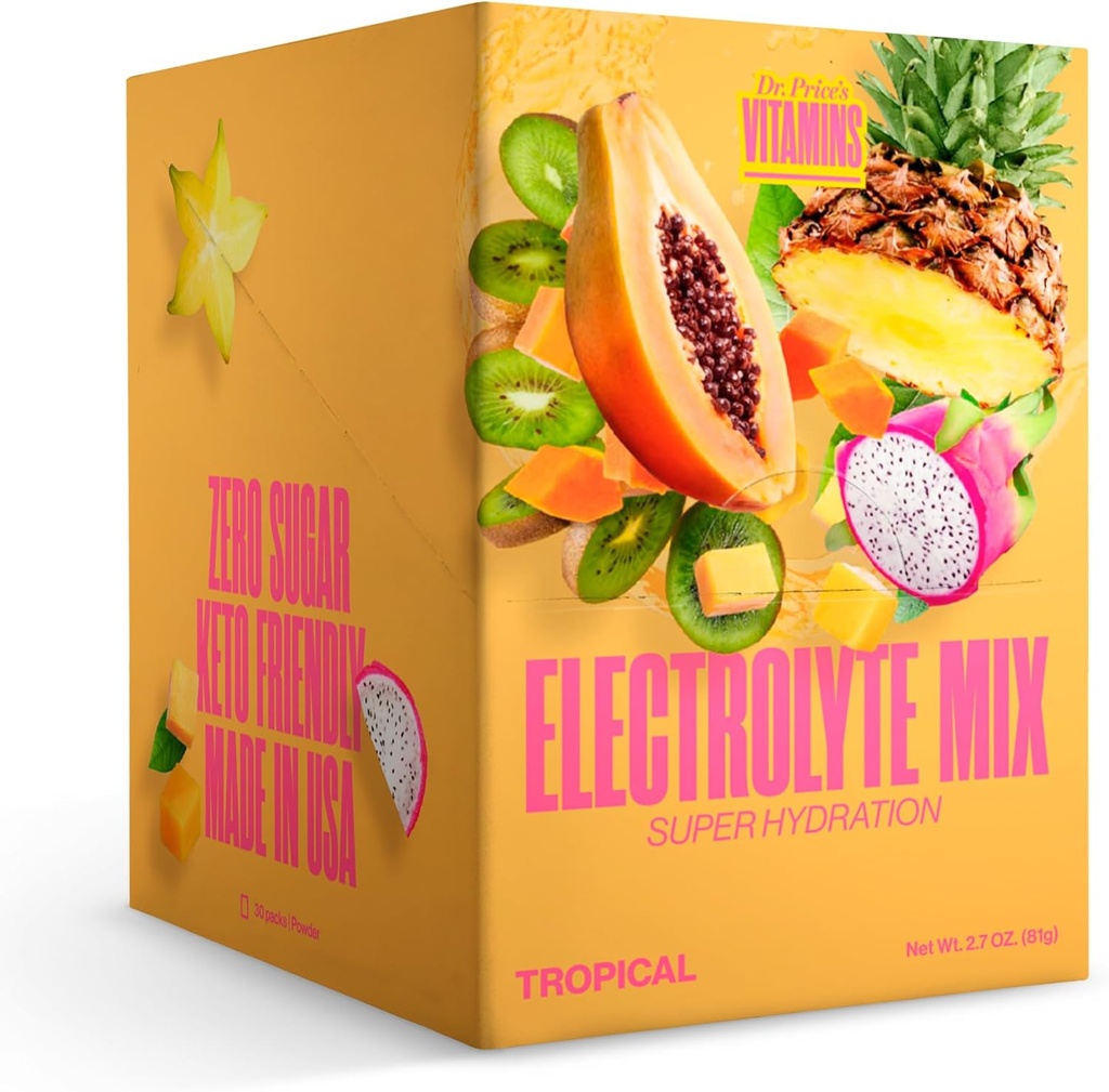 Dr. Prices Electrolyte Mix 124; Sugar- Free Hydration Powder med 72 + Trace Minerals
