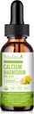 Calcium Magnesium Zink Væske med vitamin D3, Magnesium Glycinat Plus C-vitamin K2 - 124; Høj Absorption Plant Calciumsupplement til hjerte & Bone - 124; Gluten fri for sugar- fri • 124; 30 Servering • 124; Lemon Flavor