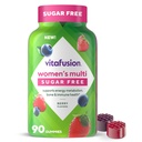 Viafusion Kvinder Sukker gratis Dagligt multivitamin supplement, Keto Diet Friendly Voksen Gummy Vitamin til energi, Ben & immunforsvar *, 90 Greve