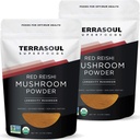 Terrasoul Superfoods Organic Reishi Mushroom Powder (4: 1 Uddrag), 11 Oz (2 Pack) - Immunosting Measurement 124; Coffee Enhancer Measurement 124; Deeper Sleep