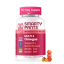 SmartyPants Multivitamin Gummy til kvinder 50 og derover, Omega 3 (DHA / EPA), Methylfolat, CoQ10, Vitamin D3, C, vitamin B12, B6, A, K, Biotin, Gluten Free, 90 Greve (30 Day Supply)