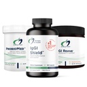 Design til sundhed 3R Gut Reset Program - IgGI Immunoglobulin kapsler, ProbioMed 50 Probiotic, GI Revive til Sothe, Coat & Fortify (3 produkter)