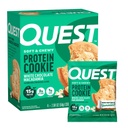 Quest Nutrition White Chocolate Macadamia Protein Cookie, 15g Protein, 1g Sukker, 2g Net Carbs, Keto Friendly, High Protein, Low Carb; 4 Greve