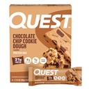 Quest Nutrition Chocolate Chip Cookie Dough Protein Bars, 21g Protein, 4, Net Carbs, 1g Sugar, High Fiber, Gluten Free, Keto Friendly, 4 Greve