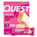 Quest Nutrition Crispy Fødselsdag Cake Protein Bar, 17g Protein, 1g Sukker, 2g Net Carbs, Gluten Free Protein Snack, Keto Friendly, 4 Greve