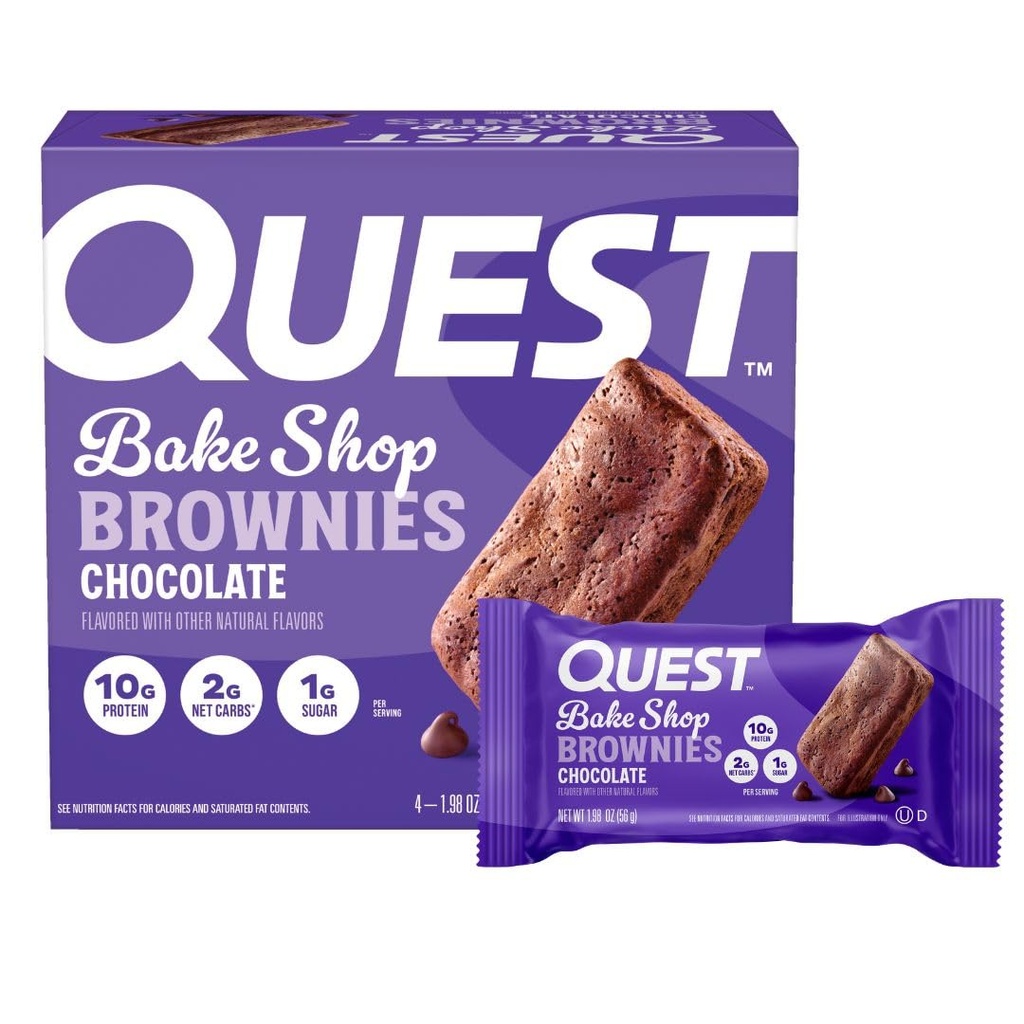Quest Nutrition Bag Shop, Chokolade Brownies, 10g Protein, 2g Net Carbs, 1g Sukker, 4 Greve