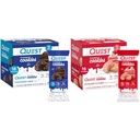 Quest Nutrition Frosted Cookies Twin Pack Bundle, Chokolade Cake 1g Sukker 11g Protein 2g Net Carbs and Strawberry Cake 1g Sukker 10g Protein 2g Net Carbs, Gluten Free, 16 Cookies Hver