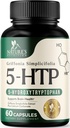 5 Hydroxytryptophan kapsler - 180 mg per Servering 5 HTP supplement Plus Calcium til hjerne sundhed & søvn support, Ekstra styrke Griffonia simplicifolia 5- HTP Formel, 5htp, USA Flasket - 60 kapsler
