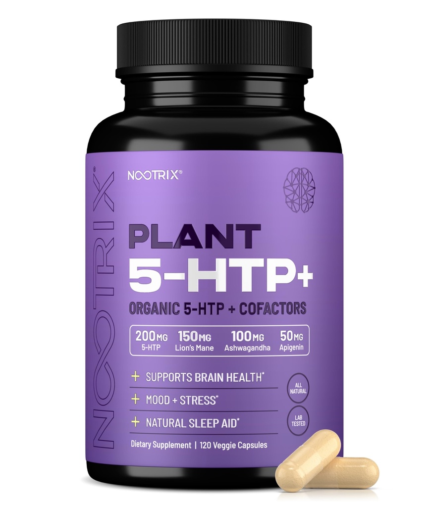 Nootrix Organic Plant 5 HTP + Supplement Note 124; Understøtter hukommelse, mental fokus, kognitiv sundhed & energi