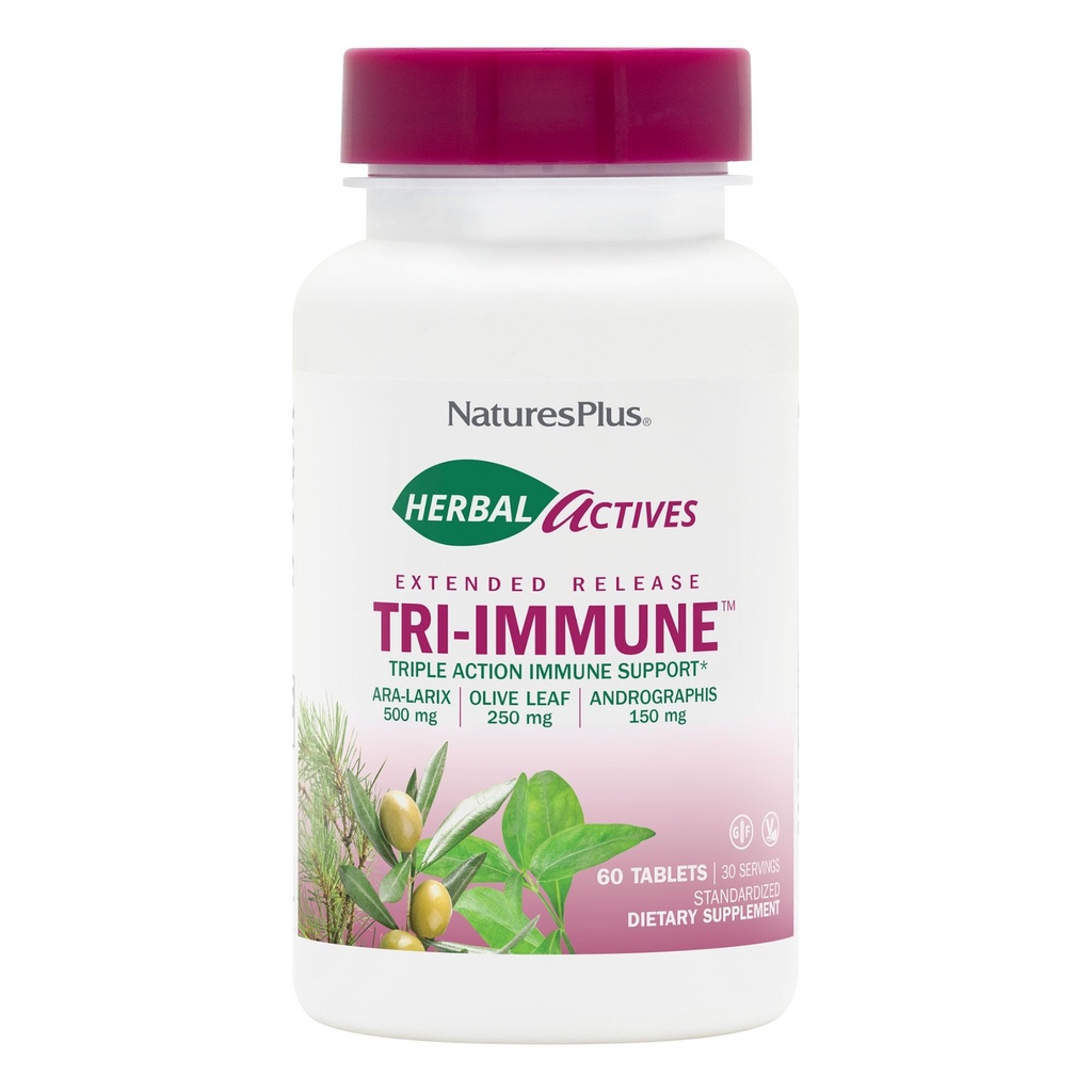 NaturPlus Urteaktivister Tri- Immun, udvidet udgivelse - 60 tabletter - Vegetarisk, Gluten Free - 30 Serveringer
