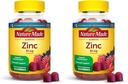 Nature Made Zink Supplements 30 mg per servering, Kosttilskud til immunforsvar og antioxidant Support, 60 Zinkgummier, 30 dages forsyning, (pakke med 2)