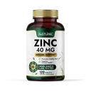 Bygget af Nature Zink 40 mg - højpotens immunforsvar & antioxidant supplement - fremmer hud sundhed & sår healing - Zink gluconat - non-GMO, Gluten Free - 120 tabletter