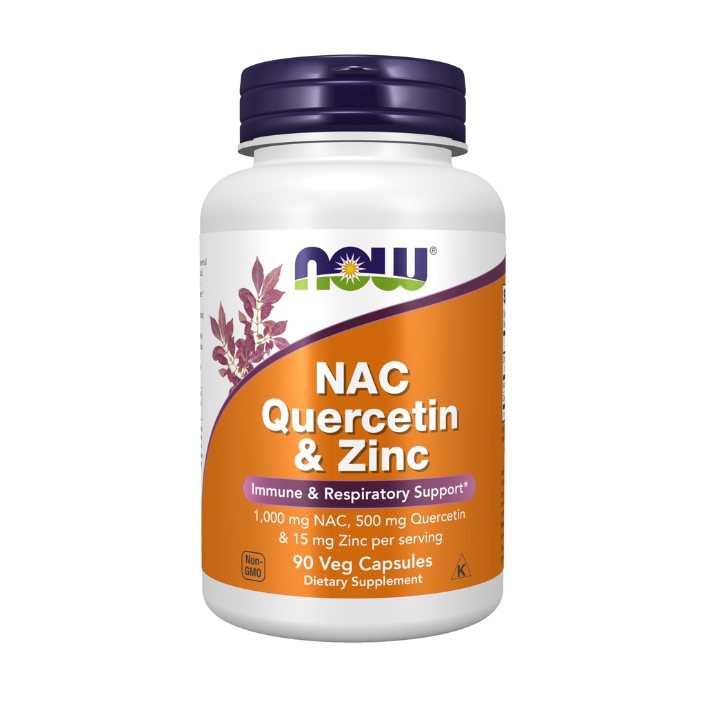Foods Supplements, NAC Quercetin og Zink, immun og respiratorisk støtte *, 1. 000 mg NAC, 500 mg Quercetin, 15 mg Zink, 90 Veg kapsler