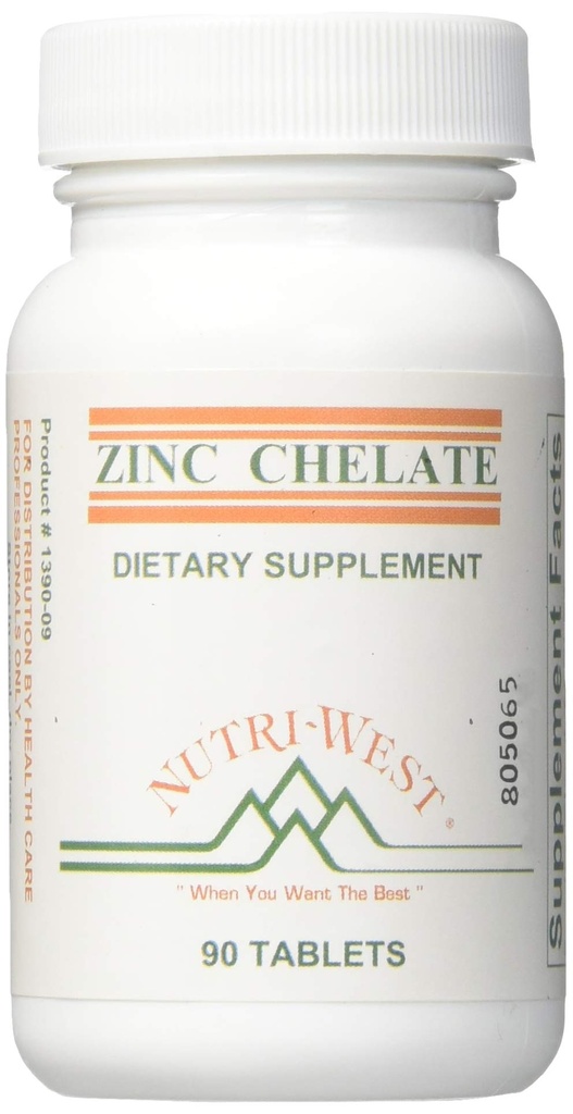 NutriWest, Zinkchelat 16 mg 90 tabletter