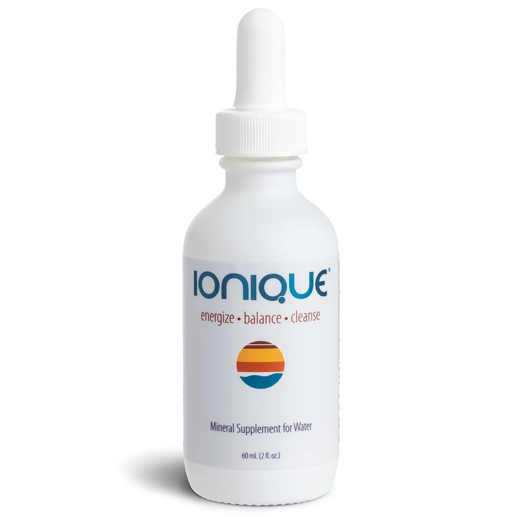 NY Ionique Mineral supplement til vand - Magnesium, Trace Mineral & Electrolyte Hydration System, Support for Migræne, Forstoppelse, Brain Fog, Muskelkramper, søvn, En 2 oz flaske flydende dråber