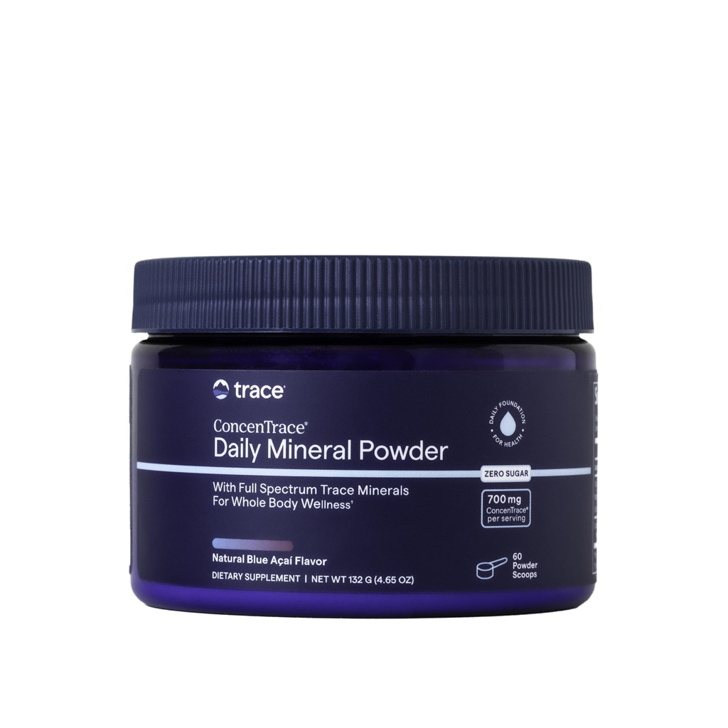 Trace Minerals ConcenTrace Daily Mineral Powder - Understøtter energi, fordøjelse, ben sundhed - 70 + Multimineraler supplement med ionisk Magnesium, Chlorid, & kalium, sukkerfri (60 Servere)