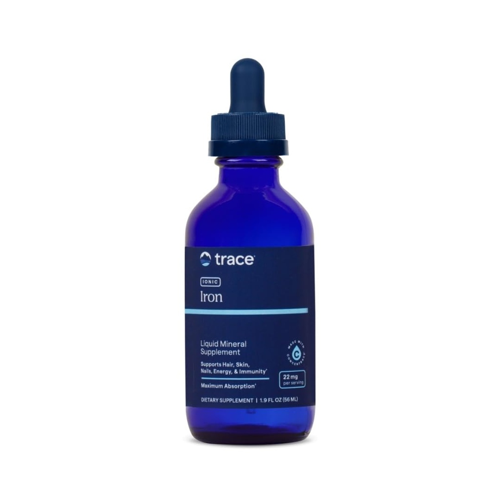 Trace Minerals Ionic Iron 22 mg - Kosttilskud immunsystemet sundhed & energi - Flydende Ionic Trace Mineral supplement med ferrosulfate - 1,9 fl oz (Om 46 Servere)