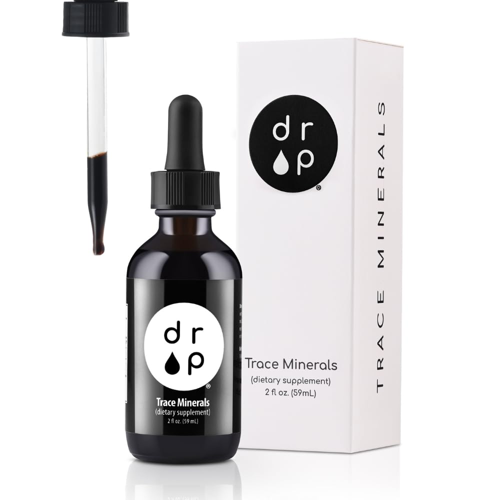 Organic Trace Minerals Electrolyte Drops med Fulvic Acid 2 oz Alkaline flydende mineraler til vand - Understøtter Gut sundhed, energi, Stamina, og næringsstof Optagelse