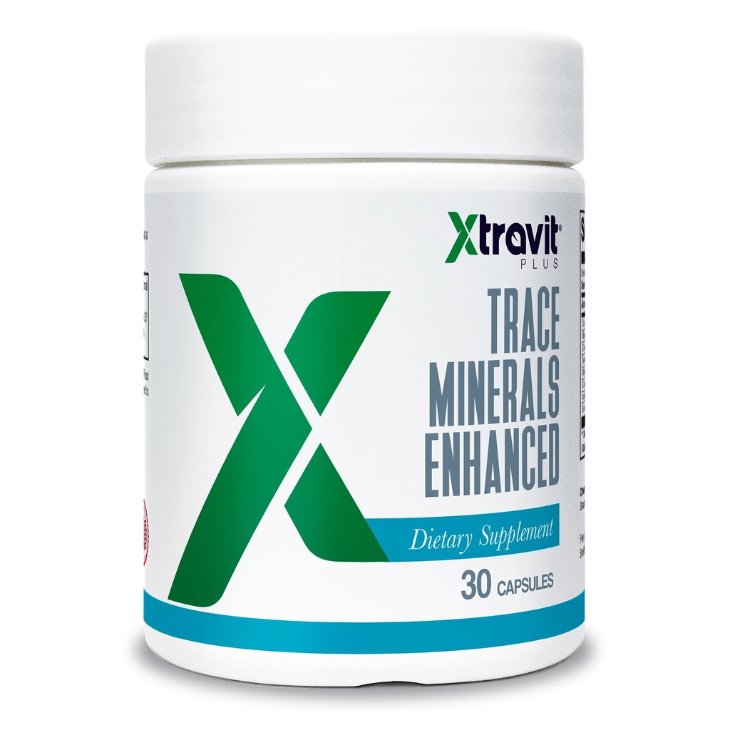 Trace Minerals Enhanced Supplement - Multi Mineral Complex for mænd og kvinder med zink, Selen, Bor, Chrom & Jod - Maj Support Energy, Hydration & Immunity - Ikke-GMO, 30 kapsler
