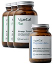 ALGAECAL Organic Red Algae Calcium supplement til knogletæthed & styrke, vitamin K2 MK7, vitamin D3, Magnesium & Trace mineraler, 120 Veggie Caps Magnesium Relax ™ (60 Caps)