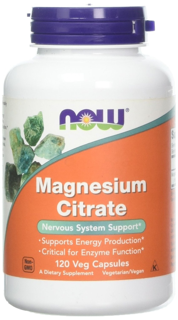 Nu fødevarer Magnesium Citrate caps- 120 Vcaps (2 - Pack)