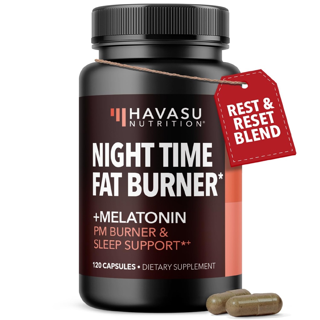 Nat tid Fat Burner Metabolisme Booster Note 124; Appetite Suppressant & supplement til støtte vægttab