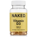 NAKED vitamin D3 5000 IE - højpotens vitamin D supplement til immunforsvar, ben styrke, muskelfunktion - 200 vitamin D softgels