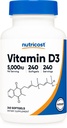 Nutricost Vitamin D3 5000 IE (125mcg), 240 Softels - Non-GMO og Gluten Free Vitamin D