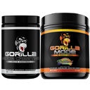 Gorilla Mode Creatinine Monohydrat Mikroniseret pulver & Pre workout (Rainbow Sherbert) - Massive Pumps • 124; Laser Focus Energy • 124; Forbedret muskelstørrelse • 124; Power Output og styrke