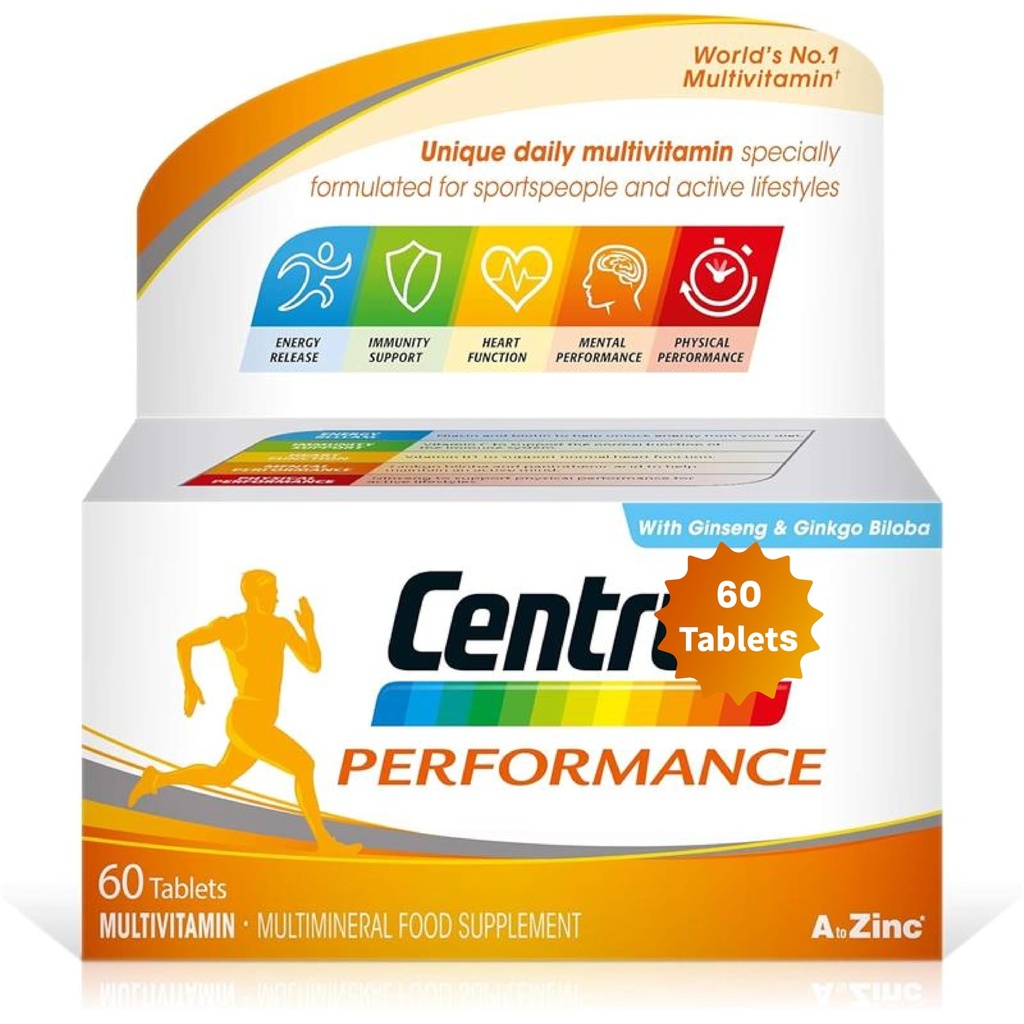 Centrrum Performance - pakke med 60 - multivitamin tabletter (pakke med 1)