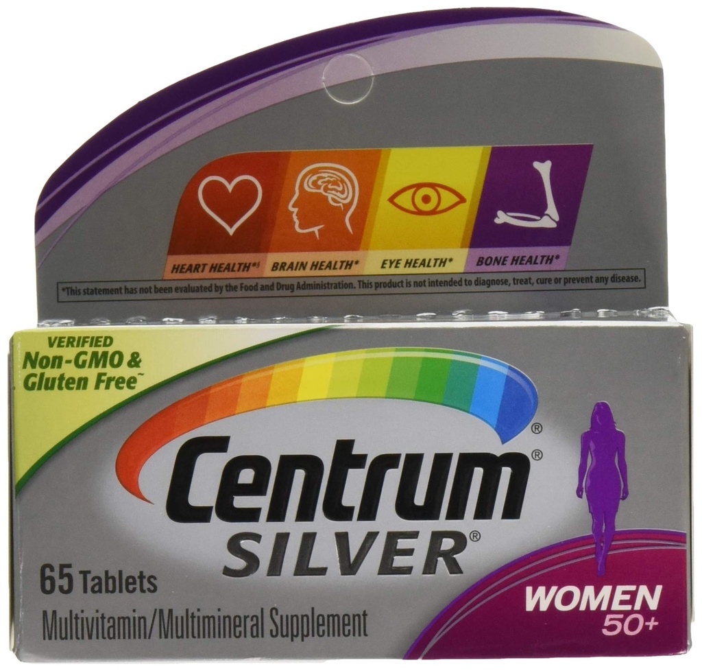 Centrum Silver Women 's Multivitamin Supplement, 65 Greve, pakke med 2