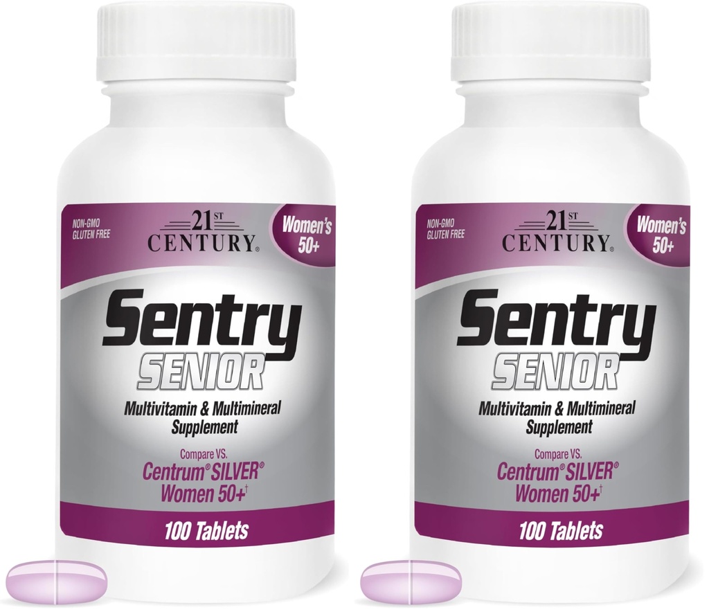21 Century Sentry Senior Women 50 Plus Tablets, 100 Count (27542) (Pack of 2)