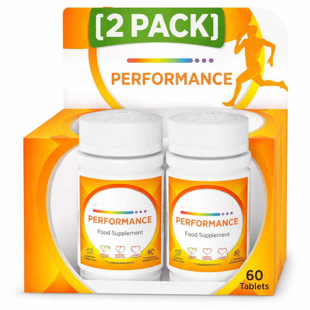 Centrrum Performance Multivitamin & Mineral Tablets 60 Count inkl C, D, and Iron (pakke med 2)