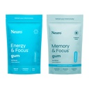 Neuro Focus Set - 90 Greve hver (pebermynte) - Sukker fri Nootrop Chewing Gums med naturlig koffein, L-Theanin, B-Vitamin & Ginseng for energi, Alerness & Clarity