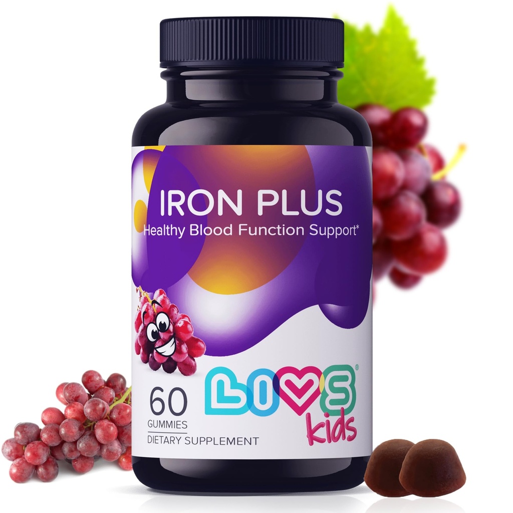 LIVS jerntilskud til børn med C-vitamin, A, B3, B5, B6, B12, biotin, Zink & Folate