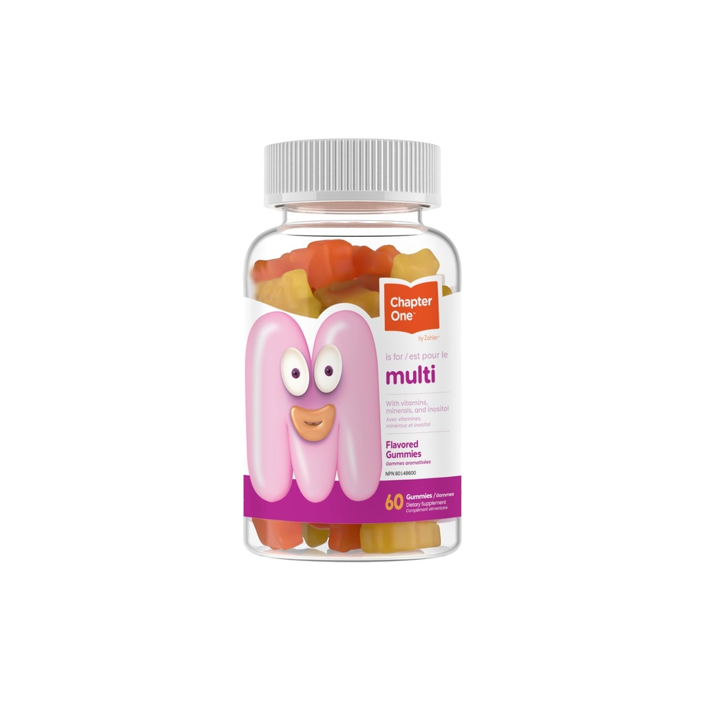 Zahler - Chapter One Kids Multivitamin Gummy med 13 Vitamin & Nutrients (60 Aromatiserede Gummies) - Certificerede Kosher Kids Vitamin herunder C-vitamin, D3, Zink & mere - Lækre Multivitamin Gummies