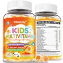 Kids Multivitamin Gummies - Vitaminer A D3 K2, Methylerede B- kompleks med Omega-3, Jern til immun- og udviklingsstøtte - Organisk mixed- Berry Flavor Multivitaminer til børn dagligt - Sukker fri & Vegan
