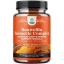 Boswellia Extract Kapsler med gurkemeje - Avanceret immunforsvar Support - Gurkemeje & Boswellia Serrata Kapsler 500mg per Servering for Body Detox & Sunde Joints - 90 Greve