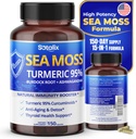 Sotalix Sea Moss Capsule med Ashwagandha, Burdock Root, Bladderwrack, Gurkemeje - Kraftfuld Natural Immunity Booster - USA Made (150 Greve (pakke med 1))